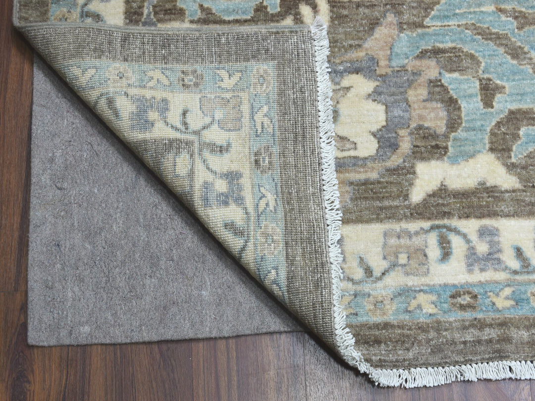 11'9" x 14'5" New Hand Knotted Brown Wool Rectangle Oriental Rug - MOA10255606