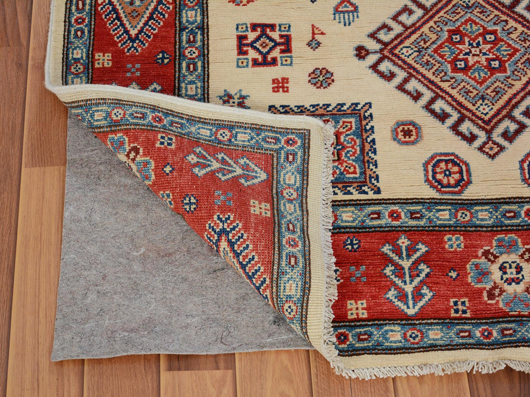 4'0" x 5'10" New Hand Knotted Red Wool Rectangle Oriental Rug - MOA10257067