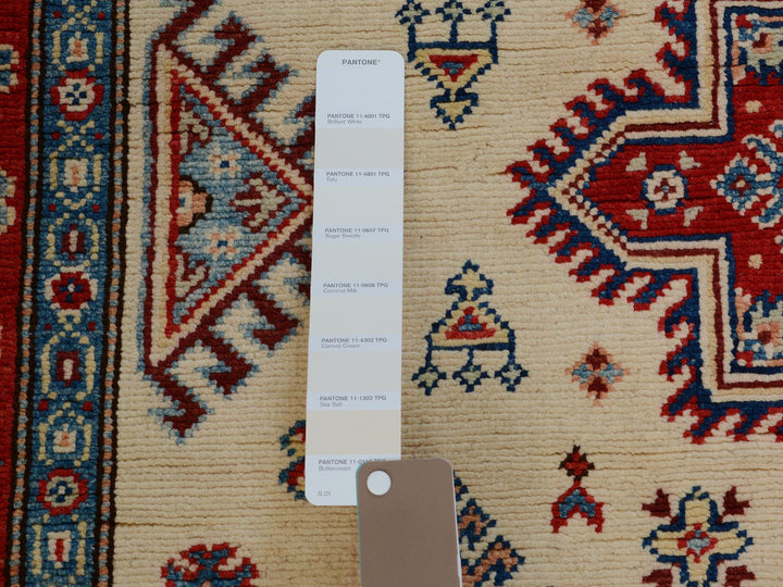 4'0" x 5'10" New Hand Knotted Red Wool Rectangle Oriental Rug - MOA10257067