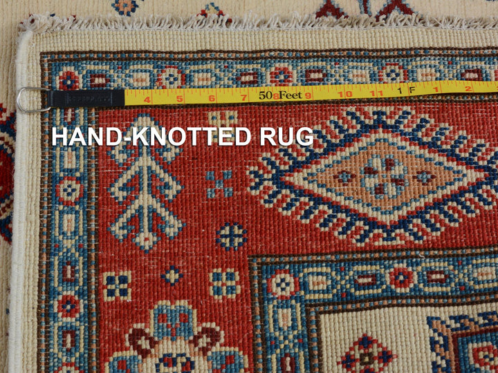 4'0" x 5'10" New Hand Knotted Red Wool Rectangle Oriental Rug - MOA10257067