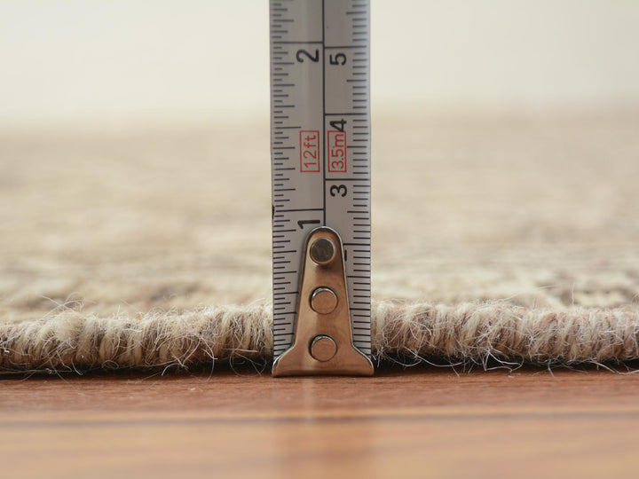 4'9" x 7'4" New Hand Knotted Brown Worn Wool Rectangle Oriental Rug - MOA10257116