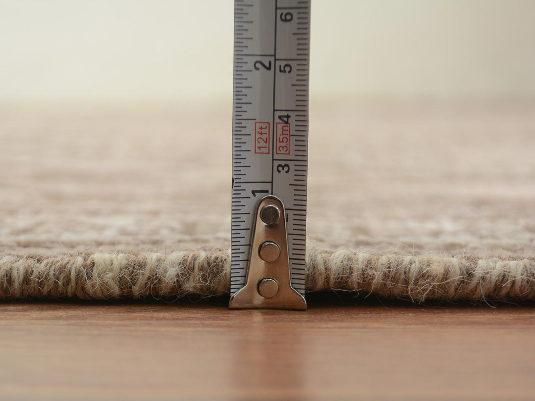 4'9" x 8'6" New Hand Knotted Brown Worn Wool Rectangle Oriental Rug - MOA10257225