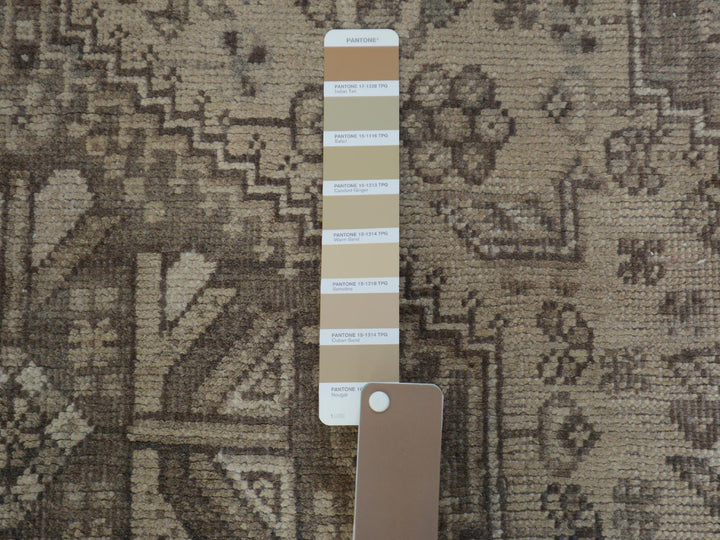 5'8" x 8'0" New Hand Knotted Beige Worn Wool Rectangle Oriental Rug - MOA10257242