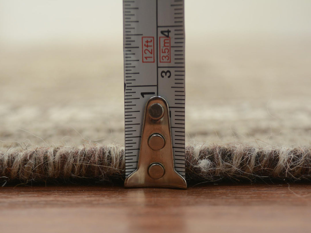 5'8" x 8'0" New Hand Knotted Beige Worn Wool Rectangle Oriental Rug - MOA10257242