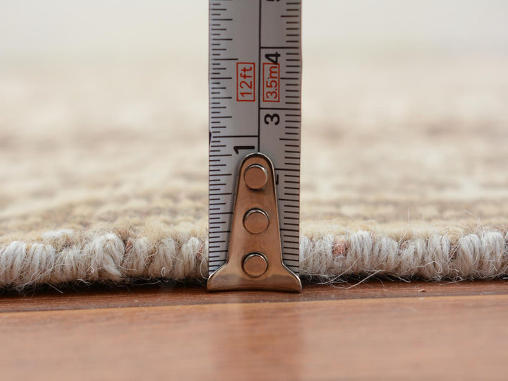 5'6" x 8'2" New Hand Knotted Brown Worn Wool Rectangle Oriental Rug - MOA10257245