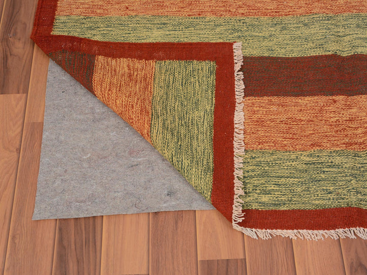 4'9" x 8'0" New Hand Woven Red Wool Rectangle Oriental Rug - MOA10257500