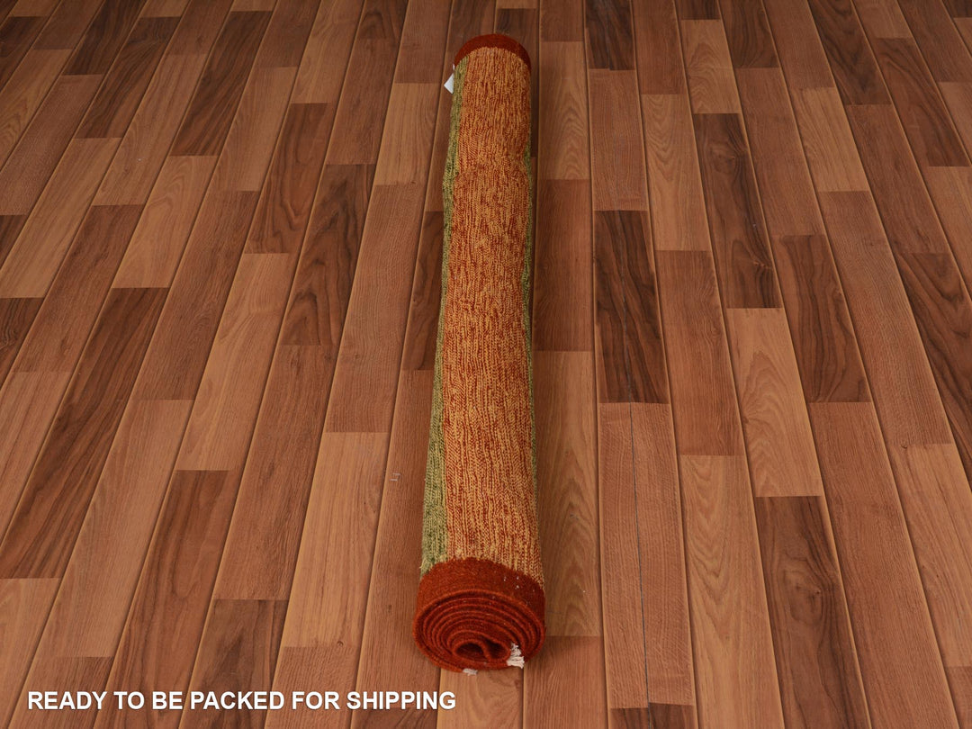 4'9" x 8'0" New Hand Woven Red Wool Rectangle Oriental Rug - MOA10257500