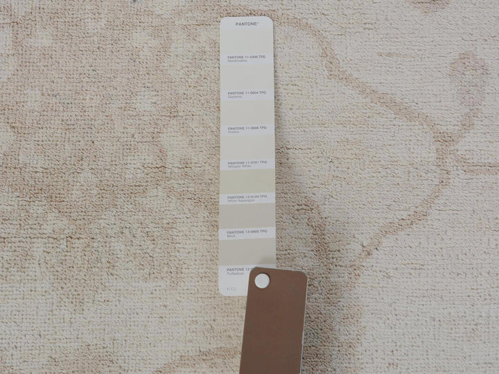 8'0" x 9'6" New Hand Knotted Ivory Wool Rectangle Oriental Rug - MOA10257538