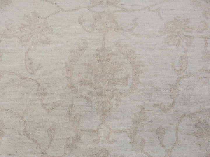 8'0" x 9'6" New Hand Knotted Ivory Wool Rectangle Oriental Rug - MOA10257538