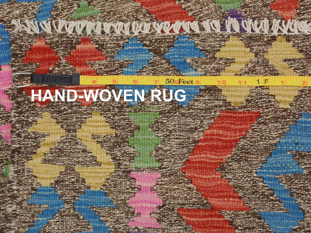 2'8" x 3'8" New Hand Woven Grey Wool Rectangle Oriental Rug - MOA10257544