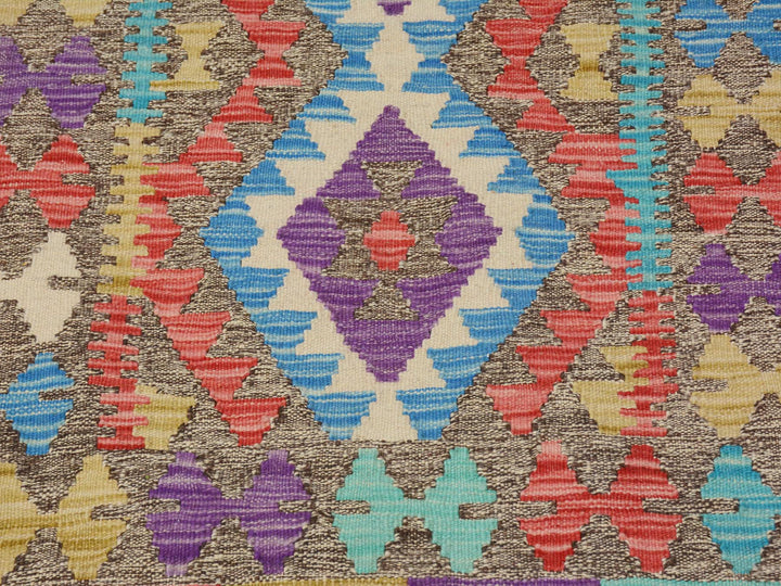 2'8" x 3'10" New Hand Woven Purple Wool Rectangle Oriental Rug - MOA10257545