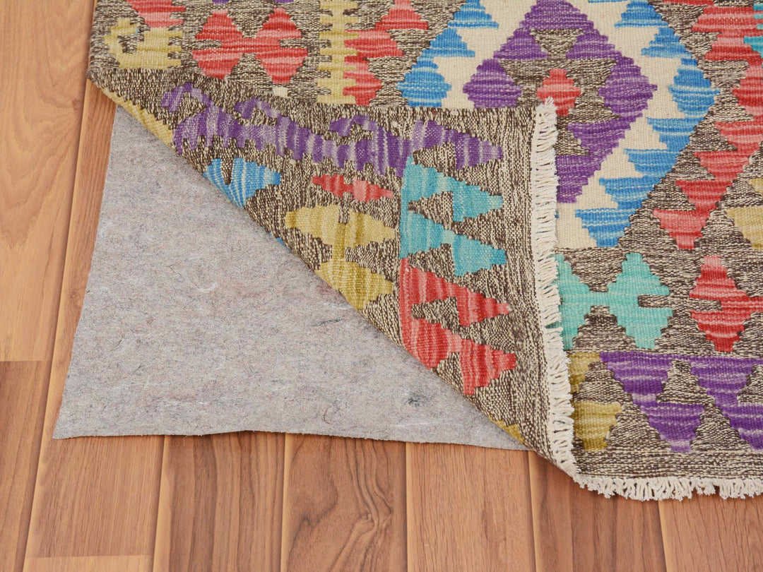 2'8" x 3'10" New Hand Woven Purple Wool Rectangle Oriental Rug - MOA10257545