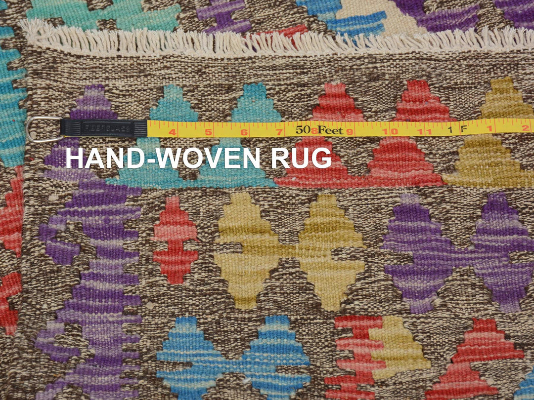 2'8" x 3'10" New Hand Woven Purple Wool Rectangle Oriental Rug - MOA10257545