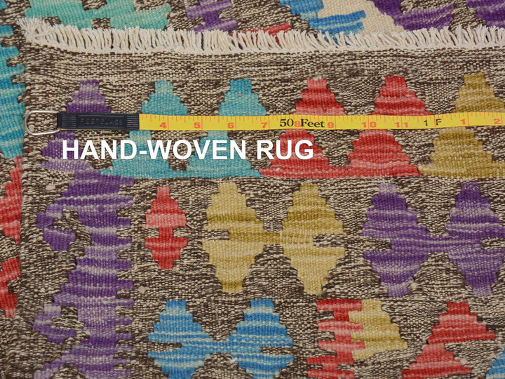 2'8" x 3'10" New Hand Woven Purple Wool Rectangle Oriental Rug - MOA10257545