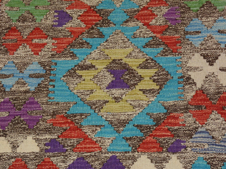 2'7" x 3'10" New Hand Woven Brown Wool Rectangle Oriental Rug - MOA10257547