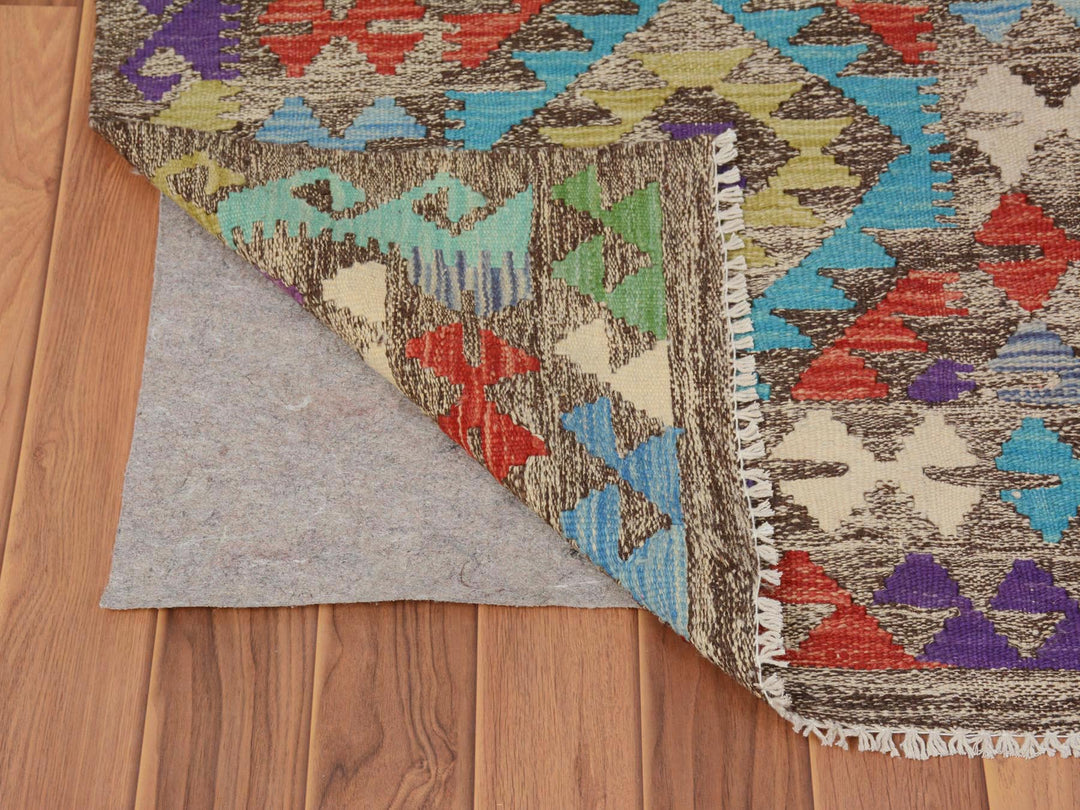 2'7" x 3'10" New Hand Woven Brown Wool Rectangle Oriental Rug - MOA10257547