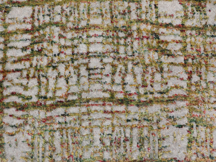 2'6" x 11'9" New Hand Loomed Grey Wool & Silk Runner Oriental Rug - MOA10258115