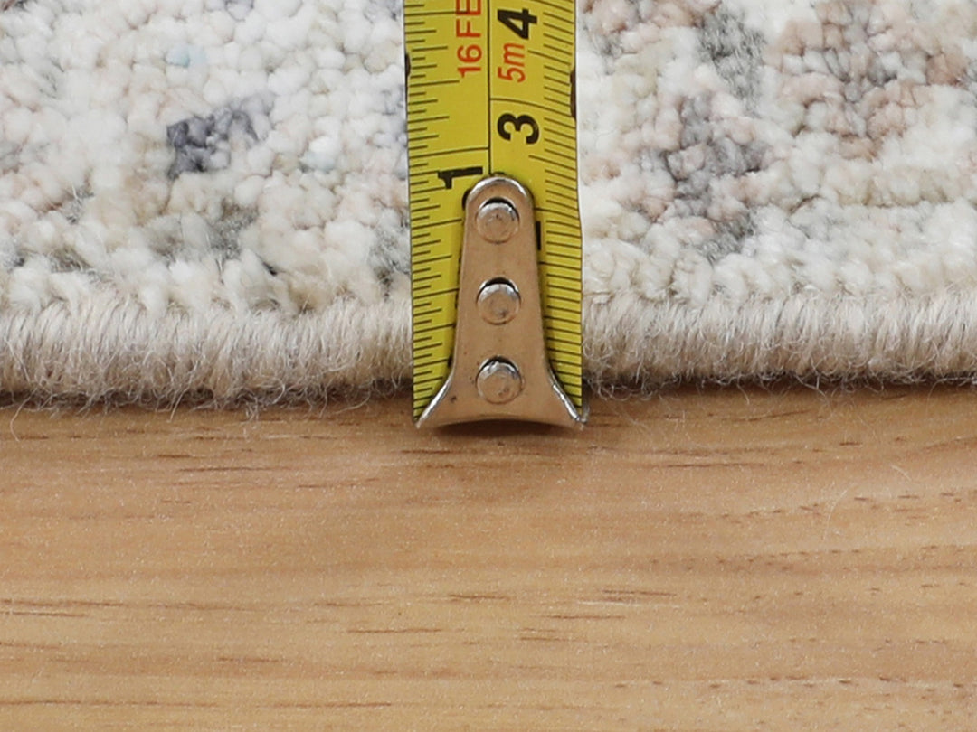 2'5" x 8'0" New Hand Knotted Ivory Wool & Silk Runner Oriental Rug - MOA10258200