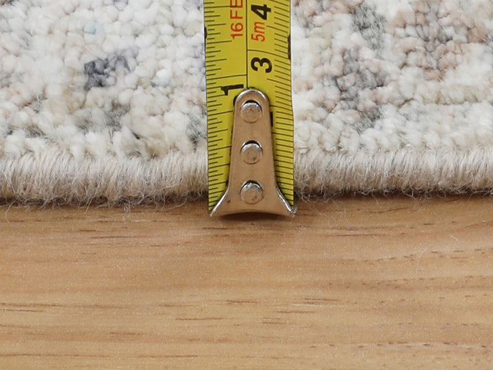 2'5" x 8'0" New Hand Knotted Ivory Wool & Silk Runner Oriental Rug - MOA10258200