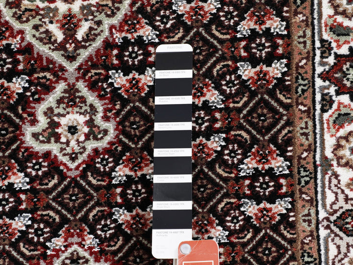 2'8" x 10'1" New Hand Knotted Black Wool Runner Oriental Rug - MOA10258298