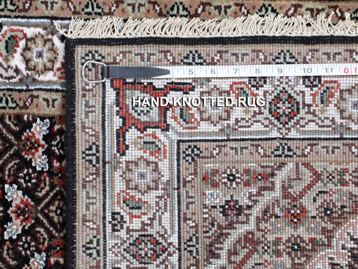 2'8" x 10'1" New Hand Knotted Black Wool Runner Oriental Rug - MOA10258298