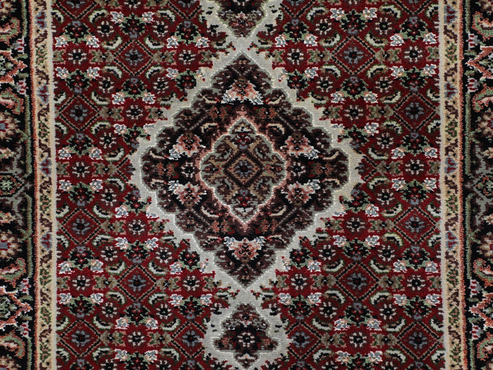 2'8" x 10'1" New Hand Knotted Red Wool Runner Oriental Rug - MOA10258319