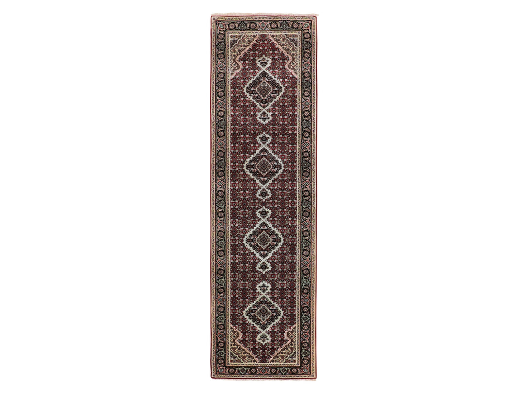 2'8" x 10'2" New Hand Knotted Red Wool Runner Oriental Rug - MOA10258322