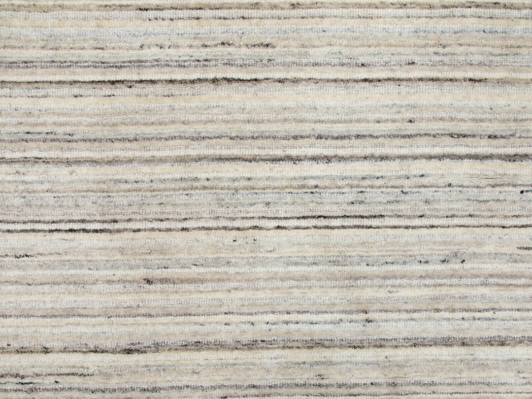 8'0" x 8'0" New Hand Loomed Beige Wool Round Oriental Rug - MOA10258349