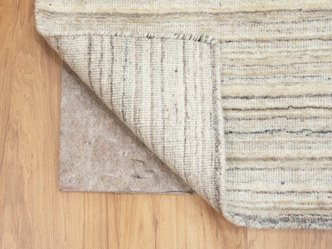 2'6" x 9'8" New Hand Loomed Beige Wool Runner Oriental Rug - MOA10258358