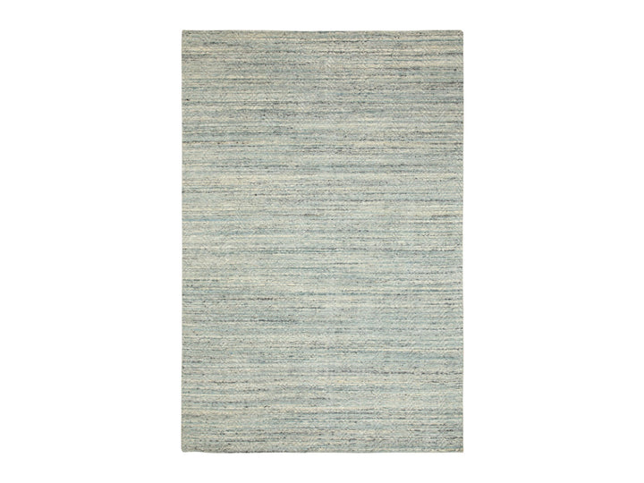 6'0" x 9'0" New Hand Loomed Green Wool Rectangle Oriental Rug - MOA10258391