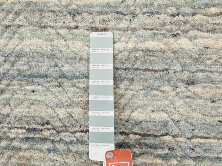 6'0" x 9'0" New Hand Loomed Green Wool Rectangle Oriental Rug - MOA10258391