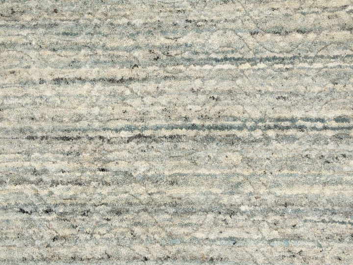 6'0" x 9'0" New Hand Loomed Green Wool Rectangle Oriental Rug - MOA10258391