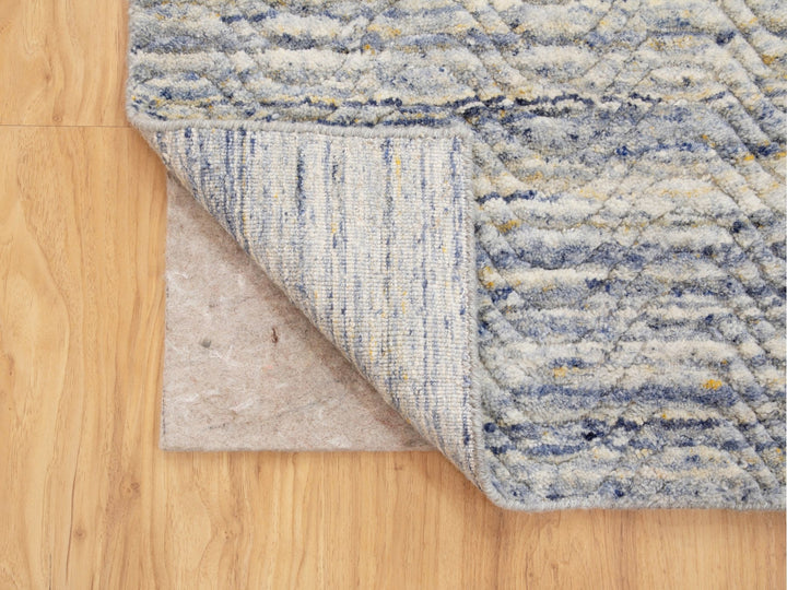 3'0" x 5'0" New Hand Loomed Grey Wool Rectangle Oriental Rug - MOA10258395