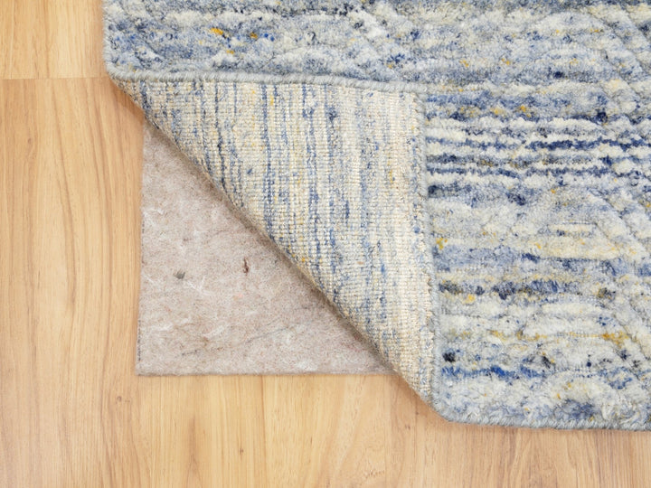 2'6" x 5'10" New Hand Loomed Grey Wool Runner Oriental Rug - MOA10258401