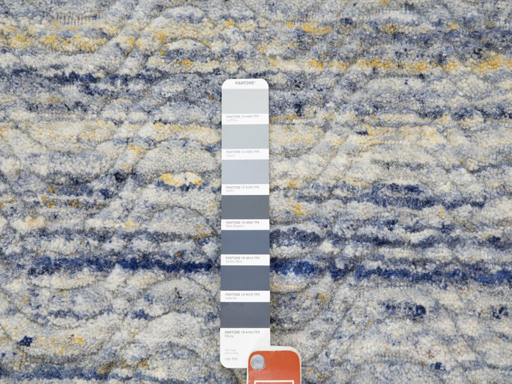 2'6" x 5'10" New Hand Loomed Grey Wool Runner Oriental Rug - MOA10258401