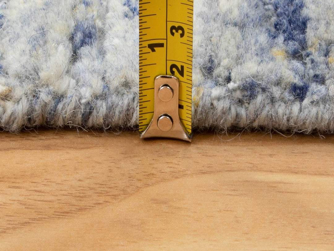 2'6" x 5'10" New Hand Loomed Grey Wool Runner Oriental Rug - MOA10258401