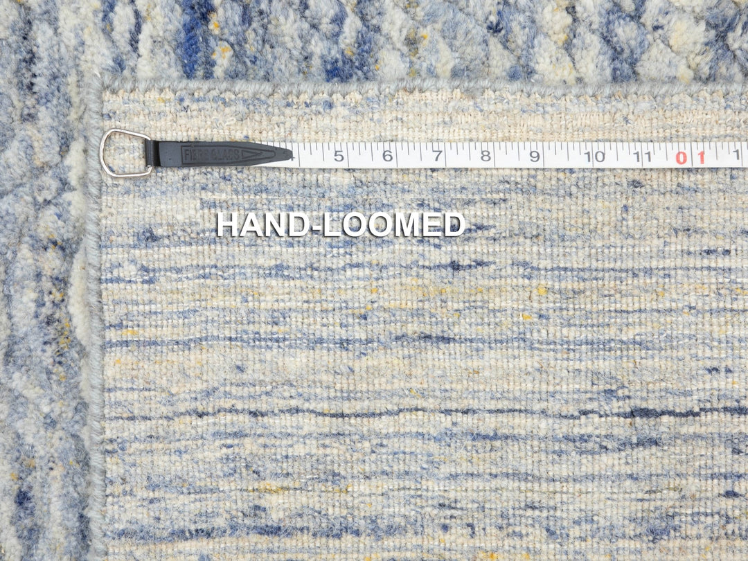 2'6" x 5'10" New Hand Loomed Grey Wool Runner Oriental Rug - MOA10258401