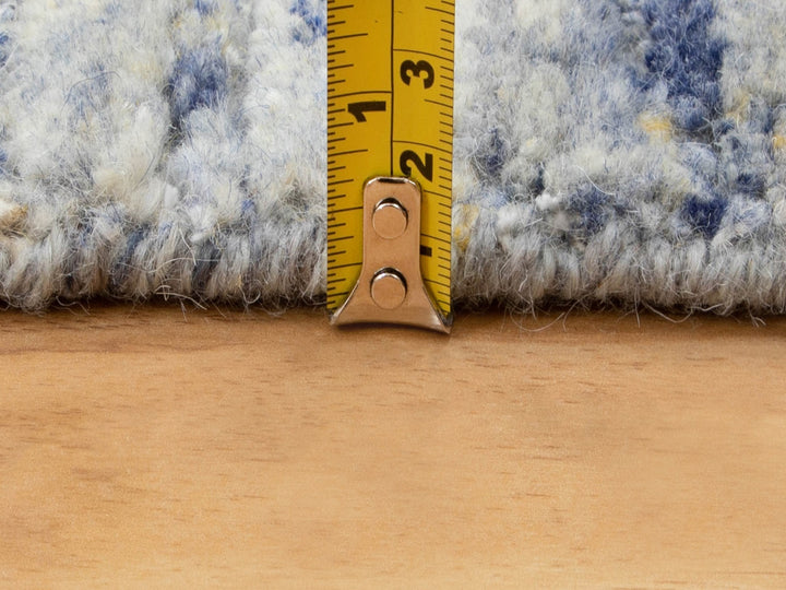 2'6" x 9'9" New Hand Loomed Grey Wool Runner Oriental Rug - MOA10258402