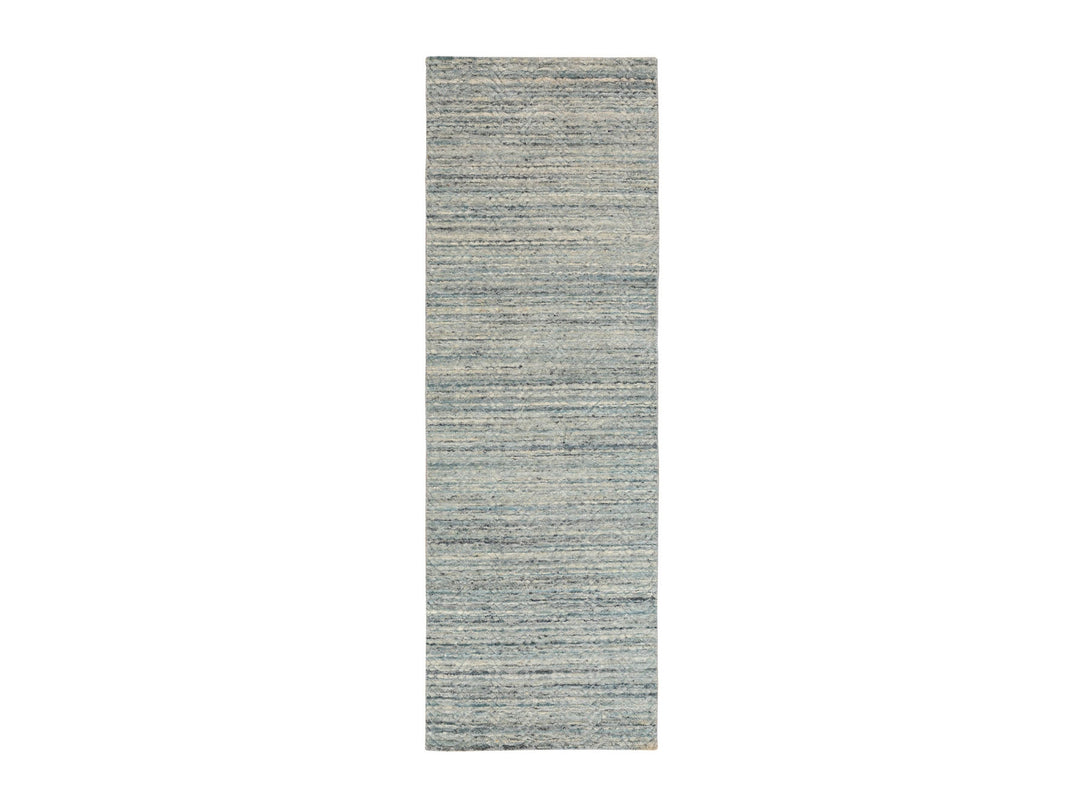 2'6" x 7'10" New Hand Loomed Green Wool Runner Oriental Rug - MOA10258421