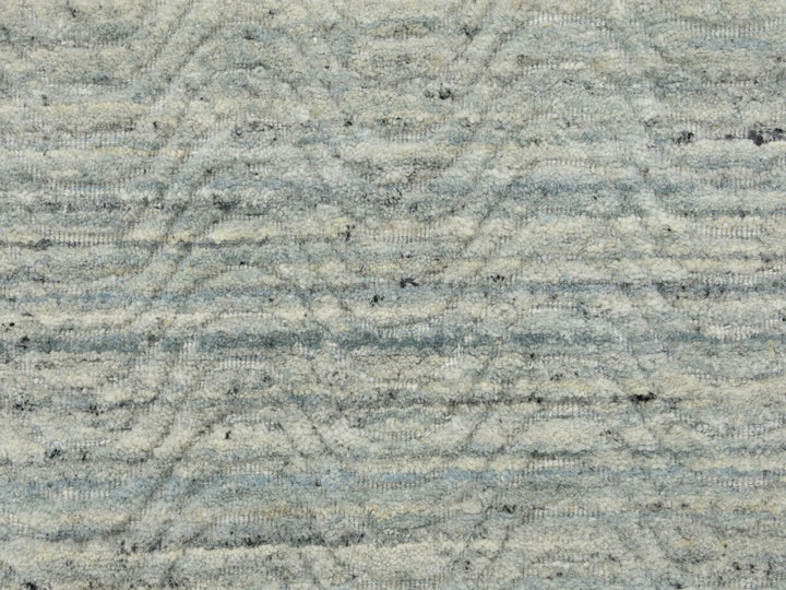 2'6" x 7'10" New Hand Loomed Green Wool Runner Oriental Rug - MOA10258421