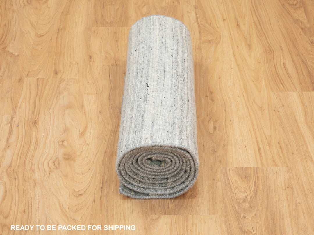 2'6" x 7'10" New Hand Loomed Green Wool Runner Oriental Rug - MOA10258421