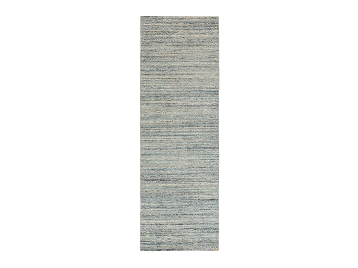 2'6" x 7'10" New Hand Loomed Green Wool Runner Oriental Rug - MOA10258422