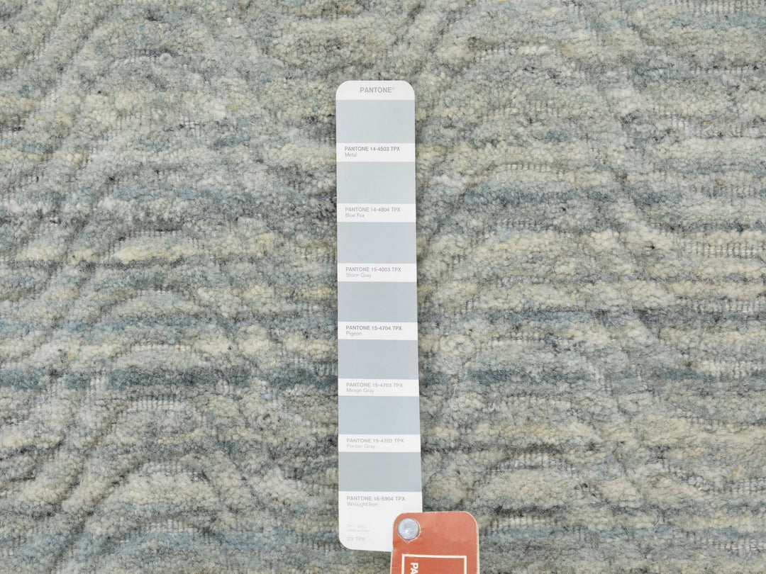 2'6" x 7'10" New Hand Loomed Green Wool Runner Oriental Rug - MOA10258422