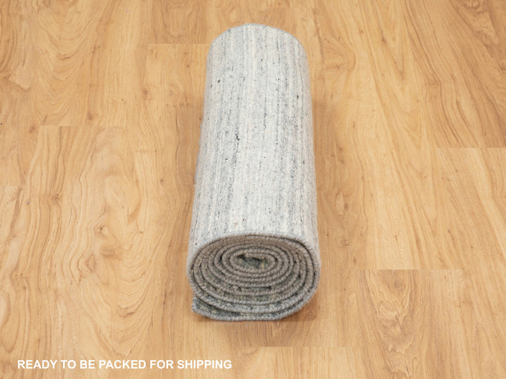 2'6" x 7'10" New Hand Loomed Green Wool Runner Oriental Rug - MOA10258422