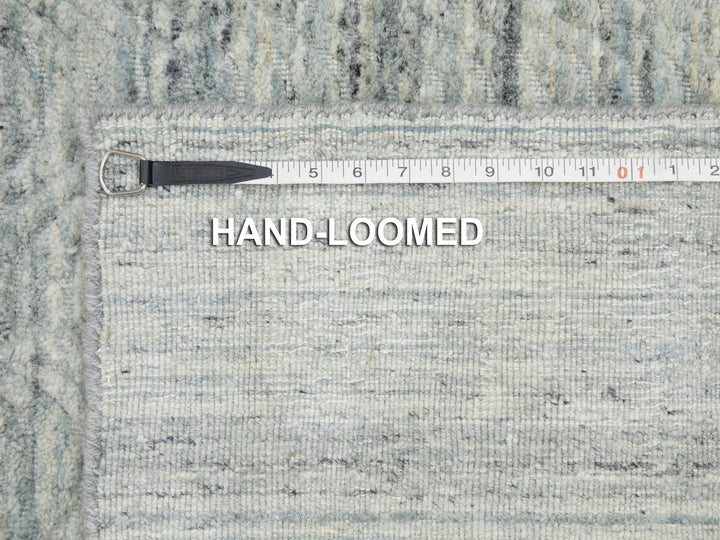 2'6" x 11'10" New Hand Loomed Green Wool Runner Oriental Rug - MOA10258572