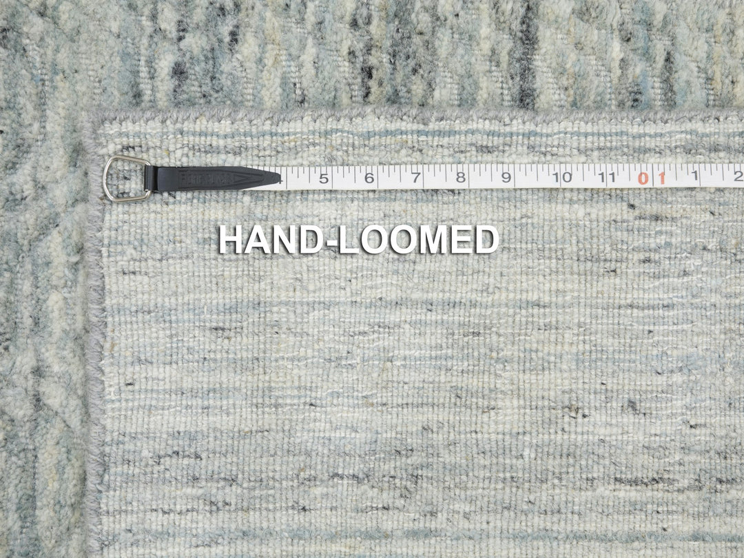 2'6" x 11'10" New Hand Loomed Green Wool Runner Oriental Rug - MOA10258572