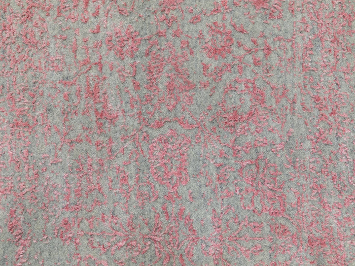 2'6" x 9'10" New Hand Loomed Pink Wool & Art Silk Runner Oriental Rug - MOA10258598