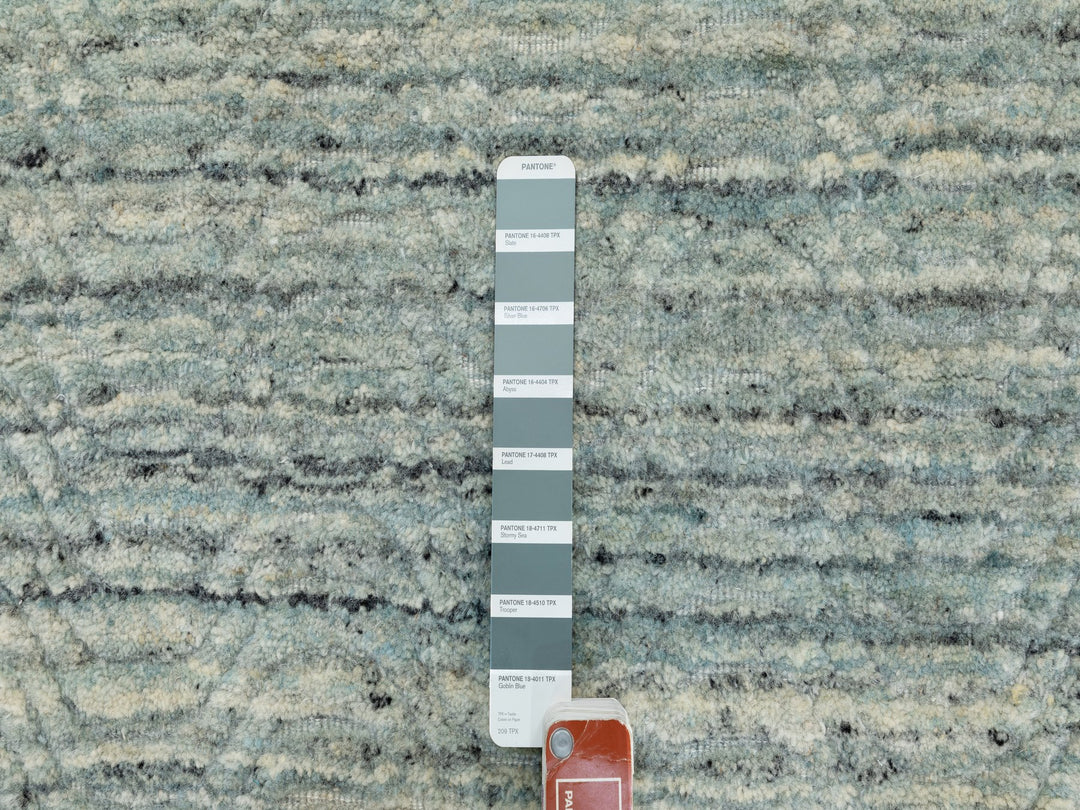 3'0" x 5'0" New Hand Loomed Green Wool Rectangle Oriental Rug - MOA10258618