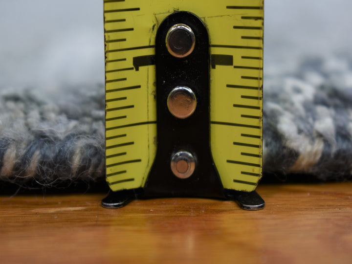 4'0" x 4'0" New Hand Knotted Grey Wool & Silk Round Oriental Rug - MOA10259025