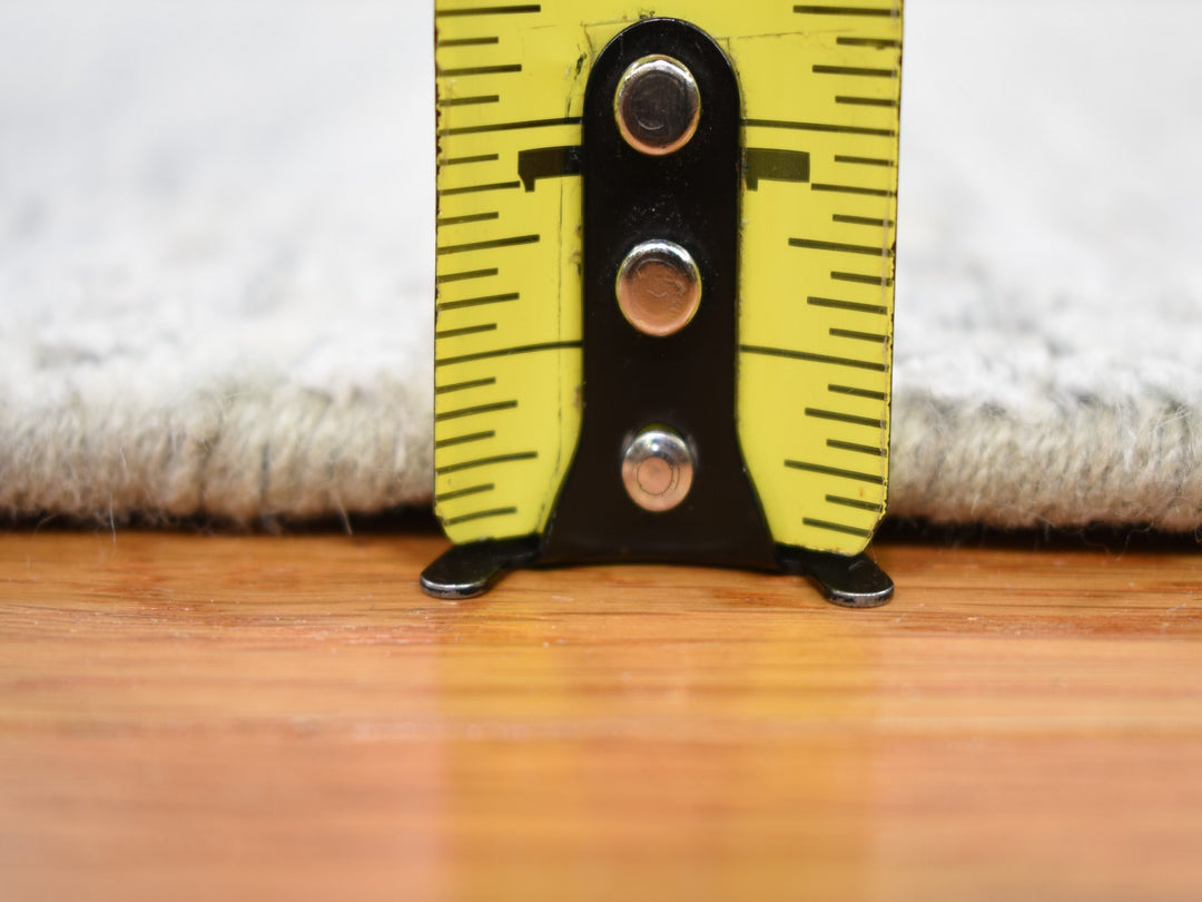 2'5" x 10'1" New Hand Knotted Grey Wool & Silk Runner Oriental Rug - MOA10259080